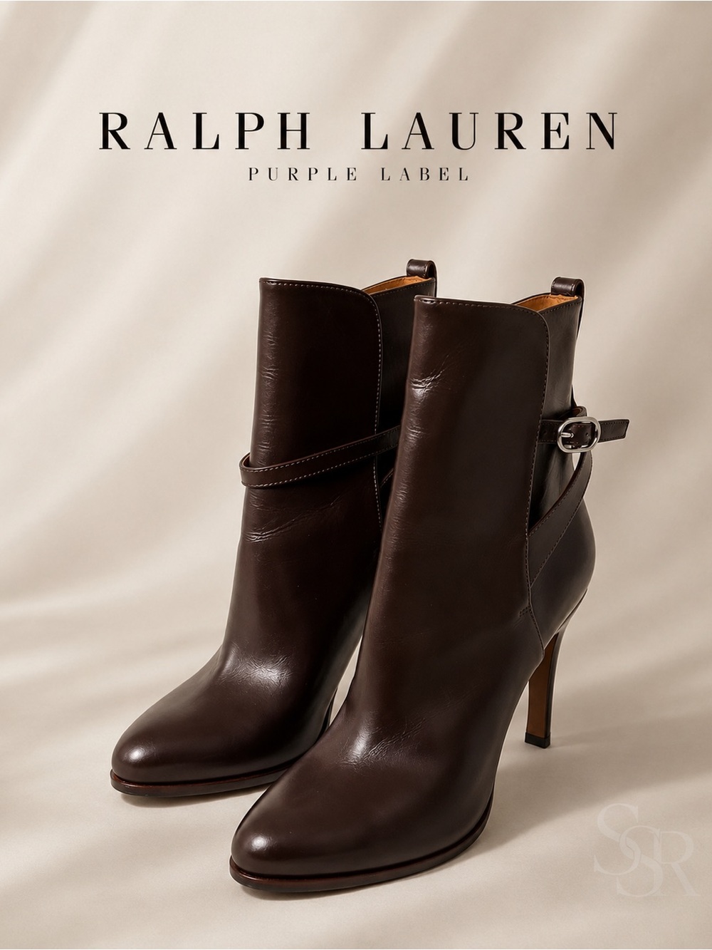 Ralph Lauren Purple Label Nellie Burnished Calfskin Leather Bootie 
 41B US 10.5